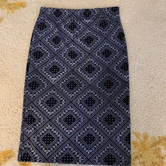 Jesse & J. Size Jr. XL. Pencil Stretch Skirt. Back Vent. Elastic Waist. B75 - Picture 1 of 3